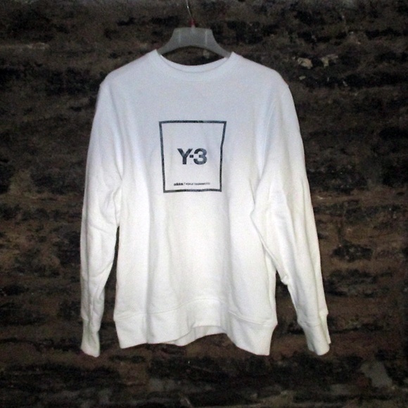 Mens White Adidas Y-3 Crewneck -   Size Medium - Picture 1 of 6